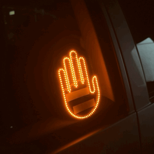 The CarGloSign™ - Led Hand Sign